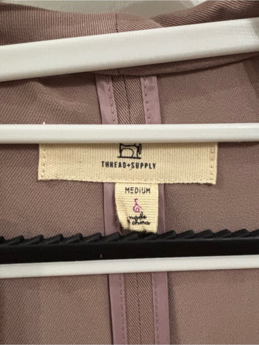 Thread & Supply Emrata Jacket Cardigan in Smoke Rose 100% cotton MSRP 102 - Picture 3 of 8